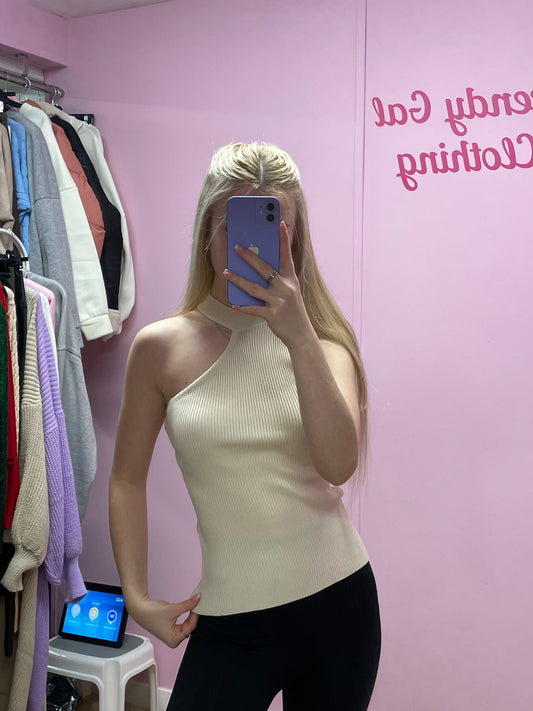 One shoulder full length tops