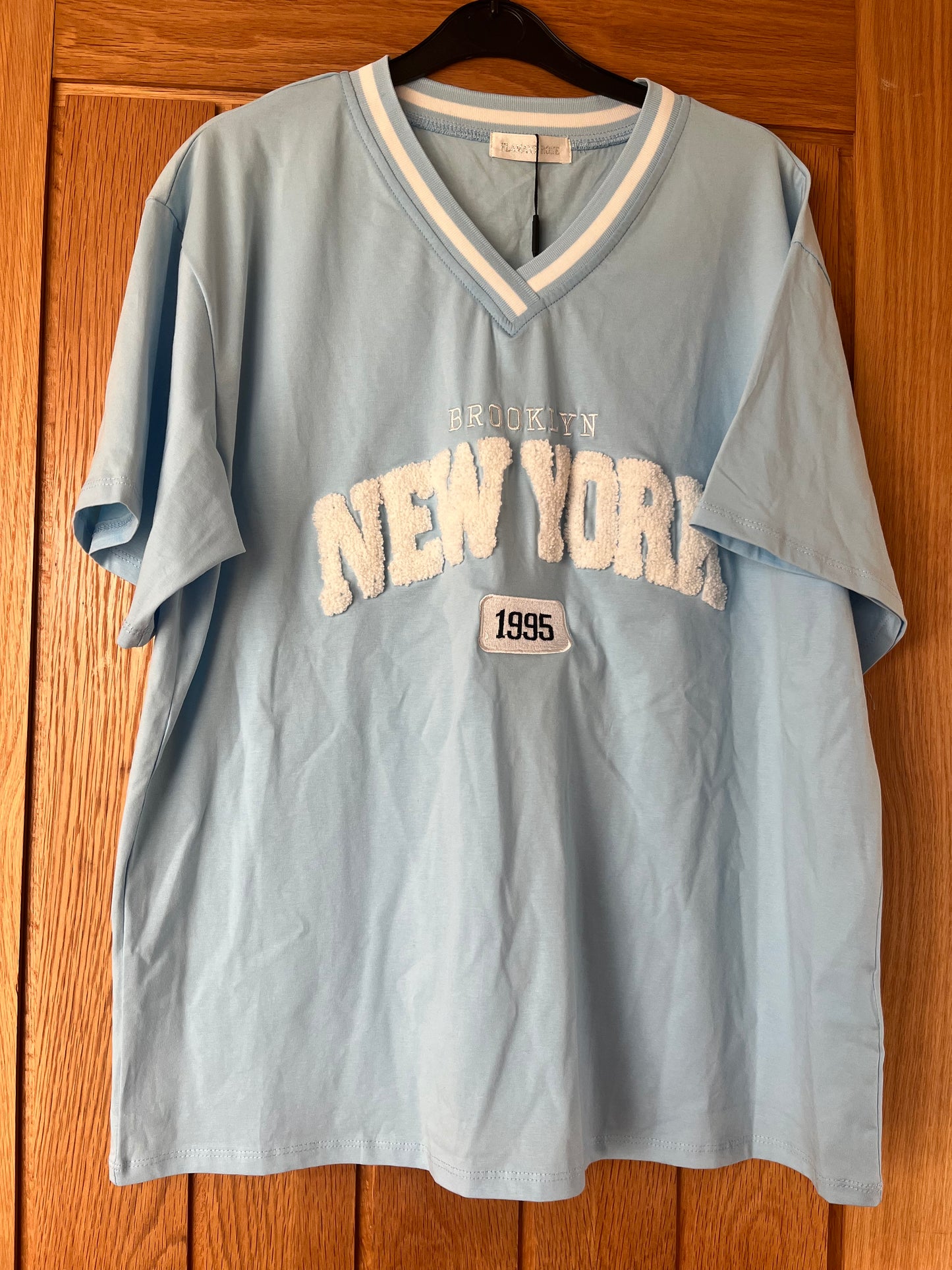 Brooklyn New York V neck Oversized tee