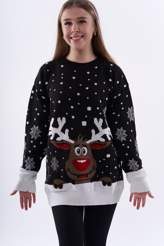 Knitted Christmas reindeer jumper