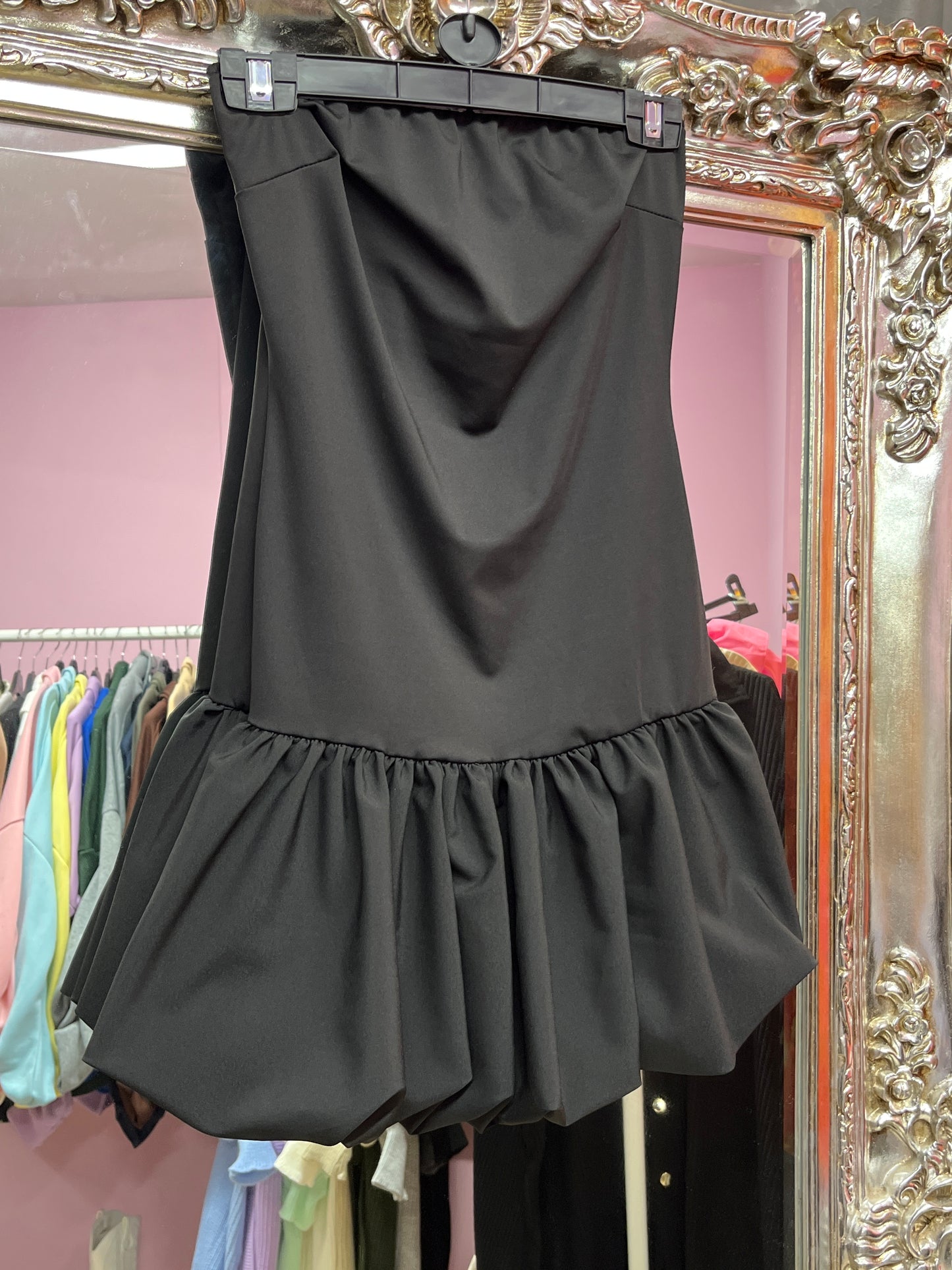 Strapless puff ball mini dress (6 colours available)